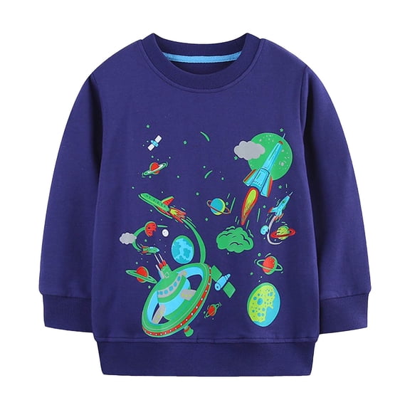 Gubotare Boys' Hoodie, Hooded Sweatshirt for Boys Toddler Boy Sweatshirt (Navy,6-7 Years)