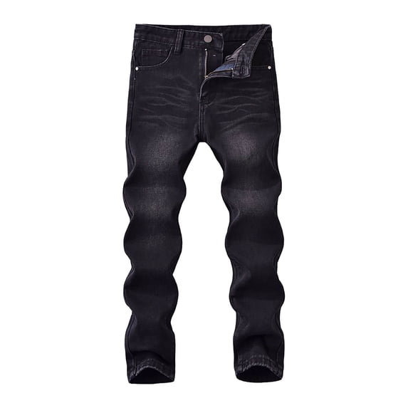 Gubotare Boys' Jeans Little Kid Jeans, Little Boys Elastic Waist Denim Pants Size 5T 6T (Navy,5-6 Years)