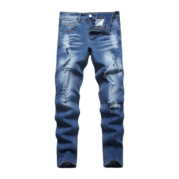 Gubotare Boys Jeans Slim Little Boys Jeans,Elastic Fashion Denim Pants Size 8-9 (Navy,8-9 Years)
