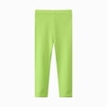 thumbnail image 1 of Gubotare Boys Leggings Girls Capri Leggings High Waisted Athletic Leggings with Pockets for Kids Dance Gymnastics Running Size 6 (Light Green,6 Years), 1 of 4