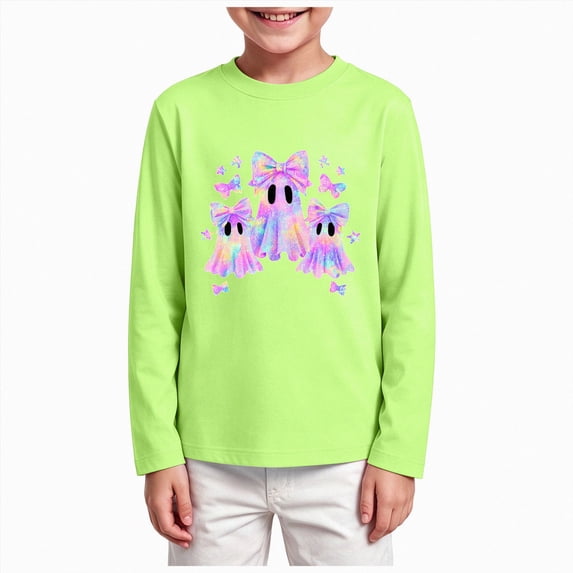 Gubotare Boys Long Sleeve Shirts Boy Shirt Party T-Shirts Excavator Long Sleeve Tee Size 9-10 (Green,9-10 Years)