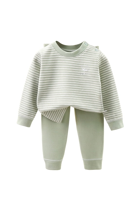 Boys Pajama Sets Baby Pajama Set, Snug fit Pjs for Girls Boys Toddler Kids, Supersoft Stretchy Sleeper Sleepwear Size 6 12 Months (Light Green,6-12 Months)