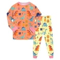 thumbnail image 1 of Gubotare Boys' Pajama Sets Toddler Baby Pajamas Set Shirt and Pants Toddler Pjs Long Sleeve Sleepwear 3T 4T (Orange,3-4 Years), 1 of 5