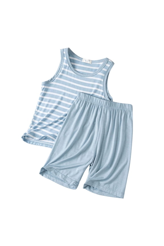 Boys Pajama Sets Toddler Boys Pajamas Monster Truck Pjs Kids Dinosaur Short Sets Summer Sleepwear for Boy Jammies Size 6-7T (Light Blue,6-7 Years)