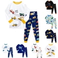 thumbnail image 1 of Gubotare Boys Pajamas 100% Cotton Toddler Clothes Set Planet Dinosaur Long Sleeve Sleepwear 2 Piece Kids Pjs Size 3-10 Years Mint Green,Size 6-7 Years, 1 of 8