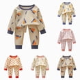 thumbnail image 1 of Gubotare Boys Pajamas 100% Cotton Truck Pjs Toddler 2 Piece Sleepwear Kids Winter Clothes Set 3t-10t Red,Size 6-7 Years, 1 of 6