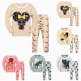 thumbnail image 1 of Gubotare Boys Pajamas 100% Cotton Truck Pjs Toddler 2 Piece Sleepwear Kids Winter Clothes Set 3t-10t Yellow,Size 5-6 Years, 1 of 4