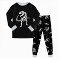 thumbnail image 1 of Gubotare Boys Pajamas 2 Pieces Long Set Cotton Toddler Pjs Sleepwear Grey for Size 3-4 Years, 1 of 8