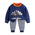 thumbnail image 1 of Gubotare Boys Pajamas Boys Pajamas Toddler Boys Long Sleeve Cotton Pjs Kids Sleepwear Sets Size 4T 5T (Dark Blue,4-5 Years), 1 of 2