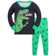 thumbnail image 1 of Gubotare Boys Pajamas Sets Little Big Boys Pajamas Long Sleeve and Pants Soft Nighty Pjs 2PCS Sleepwear Set Size 8-9 Years (Green,8-9 Years), 1 of 3