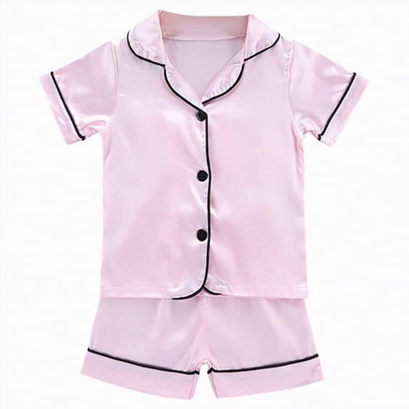 Gubotare Boys Pajamas Summer Baby Boys' Short Sleeve Top and Pants Snug Fit Cotton 2 Piece Pajama Set 2T 3T (Pink,2-3 Years)