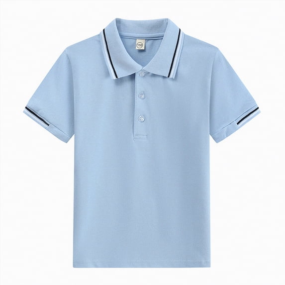 Gubotare Boys Polo Shirts School Uniform Boys Short Sleeve Polo Shirts Boys School Uniform Polo Short Sleeve Size 13-14 (Light Blue,13-14 Years)