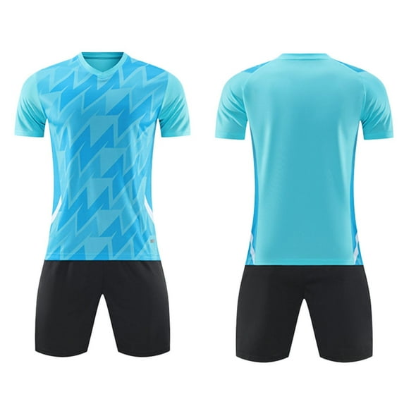 Gubotare Boys Raglan Shorts Sets Boy's 2 Piece Set Casual Shirts Short Sleeve Beach Shorts Summer Outfits for Kids,15-16 Years Light Blue