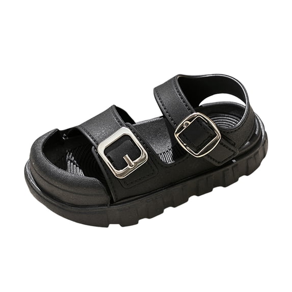 Gubotare Boys Sandals Boys Sandals Open Toe Toddler Sandals Boys Adjustable Little Big Kids Size 8.5 (Black,8.5 Toddler)