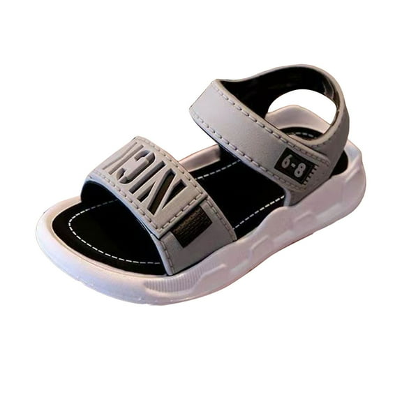Gubotare Boys Sandals Wide Kids Adventurous Light-Weight Adjustable Straps Summer Sandals (Toddler/Little Kid/Big Kid) Size 13 (Grey,13 Little Kids)