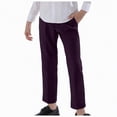 thumbnail image 1 of Gubotare Boys School Uniform Pants Khaki Boys' Stretch Pull on Chino Pants Kids School Uniform Yonth Twill Pants Size 10-11 (Purple,10-11 Years), 1 of 4