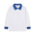 thumbnail image 1 of Gubotare Boys School Uniform Shirts Long Sleeve Boys' School Uniform Long Sleeve Polo Shirt, Button Closure, Comfortable, Breathable Fabric Size 16-17 (Dark Purple,16-17 Years), 1 of 3