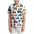 thumbnail image 1 of Gubotare Boys Shirts Little Boys Shirts & Tops Clothes T-Shirt Casual Kids Teen Car Print Girls Boys Children Boys Tops Size 12-13 Years (Green,12-13 Years), 1 of 5