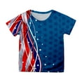 thumbnail image 1 of Gubotare Boys Shirts Youth Boys American Flag Shirt Girls USA Shirt 4th of July Kids American Flag Tee USA Tops 10T 11T,Dark Blue 10-11 Years, 1 of 4