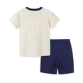 thumbnail image 1 of Gubotare Boys' Short Sets Baby Boy Clothes Set Short Sleeve Contrast Color T Shirt Tops (White,2-3 Years), 1 of 5