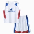 thumbnail image 1 of Gubotare Boys Short Sets Youth Baseball Girls 2 Piece Outfits Fashion Tracksuits Short Sleeve Tshirts and Loose Casual Shorts with Pockets Sets Size 8-9 (Red,8-9 Years), 1 of 3