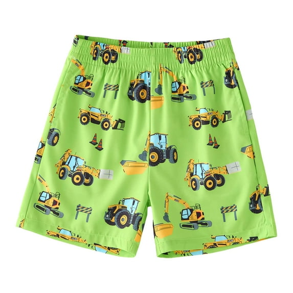 Gubotare Boys' Shorts Boys Pull-on Shorts School Uniform for Kids Elastic Waist Shorts Size 7 (Light Green,8-9 Years)
