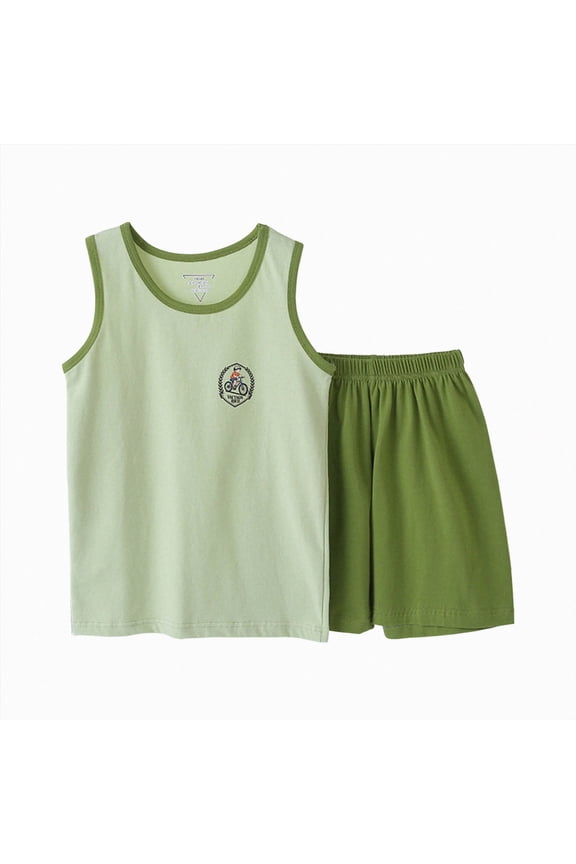 Boys Sleep Shorts Set Toddler Summer Clothes Boys Girls Outfit Soft Kids Tops Pant Short Sleeve Tie Dye Sets Size 11-12 (Green,11-12 Years)