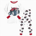 thumbnail image 1 of Gubotare Boys Sleepwear 2-Piece Set, Long Sleeve Pajamas with Assorted Designs (Watermelon Red,5-6 Years), 1 of 9