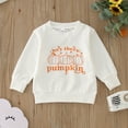 thumbnail image 1 of Gubotare Boys Sweatshirts Long Sleeve Letter Cartoon Pumpkin Printed T Shirt Pullover Tops Clothes,White 2-3 Years, 1 of 5
