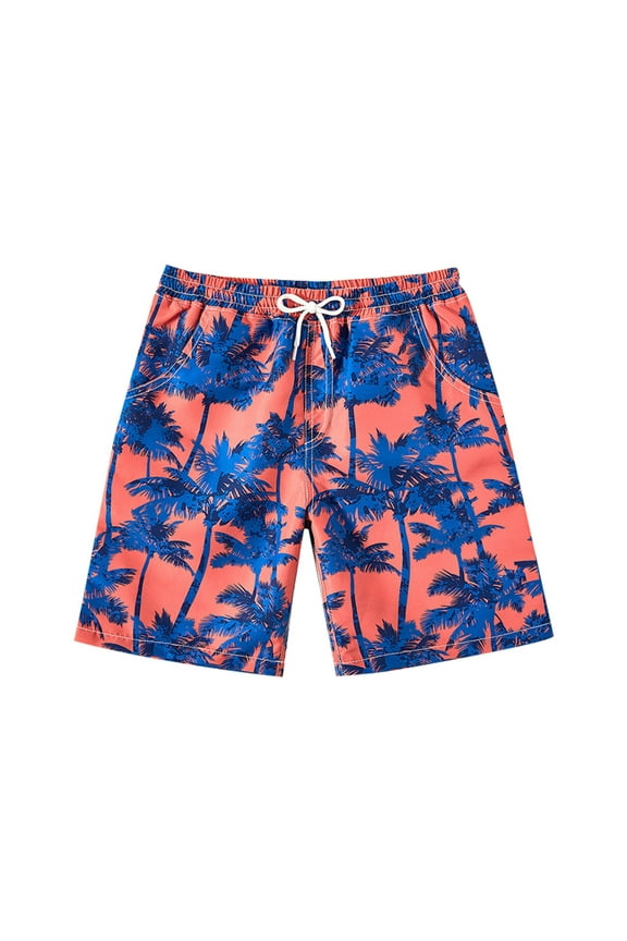 Boys Swim Shorts Boys Swim Trunks Funny Print Surfing Board Shorts Quick Dry UPF 50+ Beachwear Swimsuit Dark Blue,9-10 Years
