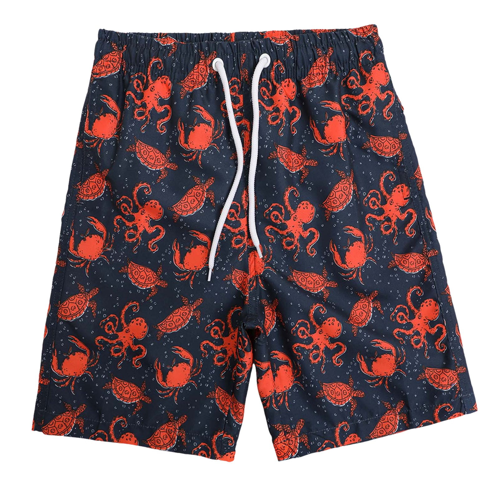 RuggedButts Boys UPF50+ Sun Protected Americana Stretch Performance Hybrid Swim Trunks - Freedom Flags, 10