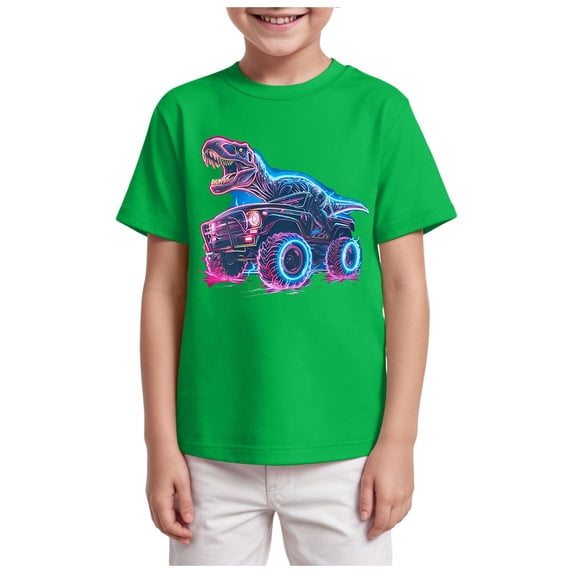 Gubotare Boys T Shirt Toddler Boys Short Sleeve Shirts Cotton Summer T-Shirts Cartoon Graphic Tops Tees Sizes 11-12T (Green,11-12 Years)