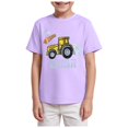thumbnail image 1 of Gubotare Boys' T-Shirts Toddler Shirt for Boys T-Shirt Kids Sunday Athletic Outfit Funny Print Summer Tee Tops Sizes 7-8T (Light Purple,7-8 Years), 1 of 4