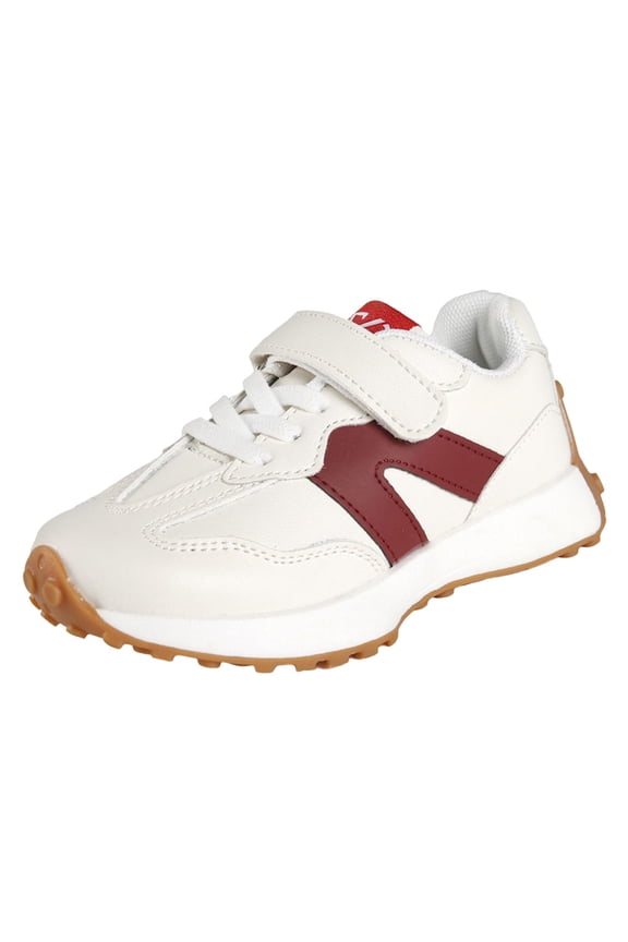 Boys Tennis Shoes Boy's Girl's Toddlers Sneakers Slip-On Lightweight Kids White Sneakers Casual Skin-Friendly Walking Running Shoes Size 9 (Red,Toddler 9)