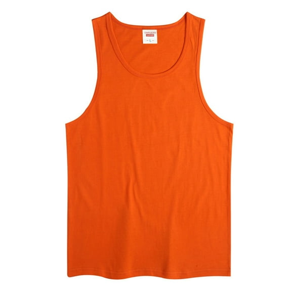 Gubotare Boys Undershirts Tank Tops for Boys Casual Stylish Sleeveless Shirt Kids Lightweight Comfy Summer Basic Soft Workout Tops 6T 7T (Orange,Size 6-7 Years)