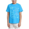 thumbnail image 1 of Gubotare Boys Undershirts Toddler Boys T-Shirt Letter Shirts Kids Short Sleeve Tees Sizes 9-10T (Sky Blue,9-10 Years), 1 of 4