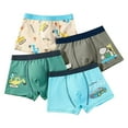 thumbnail image 1 of Gubotare Boys Underwear Boys'Boxer Briefs with Assorted Prints Various Cute Patterns Underwear 4 Packs 24 Months 3T 4T 5T 6T(Dark Green,2-3 Years), 1 of 3
