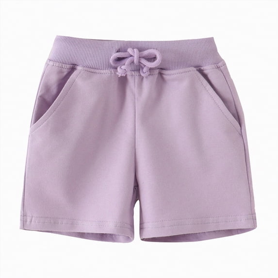 Gubotare Boys Uniform Shorts Youth Basketball Shorts Boys Boys Basketball Shorts Gym Shorts Black Shorts Size 6-7 (Light Purple,6-7 Years)