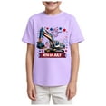 thumbnail image 1 of Gubotare Boys Usa Shirt Toddler Baby Boy Summer Clothes Letter T-Shirt Short Sleeve (Purple,Size 7-8 Years), 1 of 4