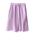 thumbnail image 1 of Gubotare Capris for Girls Summer Casual Palazzo Smocked High Waist Wide Leg Capris Travel Vacation Pants with Pockets (Purple,Size 18-24 Months), 1 of 3