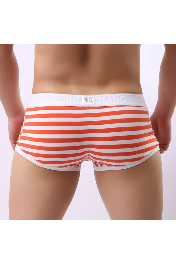 "Gubotare Captain Underpants Men's Modal Cheeky Shorts Briefs Brazilian Bikini Underwear Skimpy Boxer Brief Pouch Brazilian Bikini Trunk,Orange L"