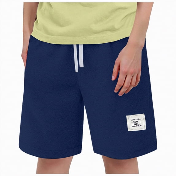 Gubotare Cargo Shorts Kids Boys Cargo Shorts Large Pocket Soft Drawstring Cotton Daily Casual School Bottoms Elastic Waist 5t 6t (Navy,5-6 Years)