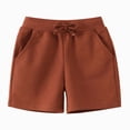 thumbnail image 1 of Gubotare Cargo Shorts Toddler Boy Boys Shorts Kids High Waisted Cargo Shorts Summer Casual Shorts with Pockets Size 6-7 (Brick Red,6-7 Years), 1 of 9