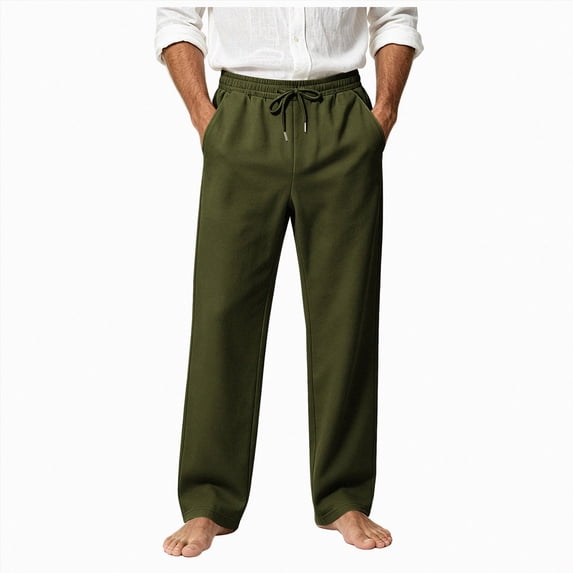 Gubotare Cargo Sweatpants for Men Men's Open-Bottom Lounge Pants Standard Fit Lightweight Cotton Available In Regular and Big & Tall (AG,L)