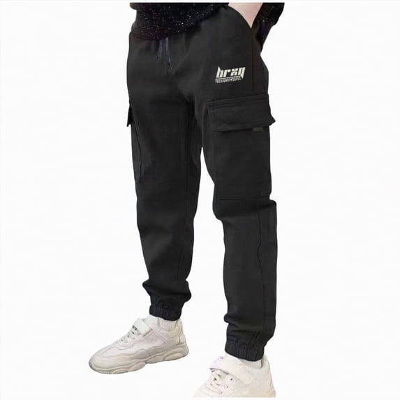 Gubotare Chino Pants Boys Boys Dress Pants School Uniform Golf Pants for Boys Adjustable Waist Twill Chino Pant Size 9-10 (White,9-10 Years)