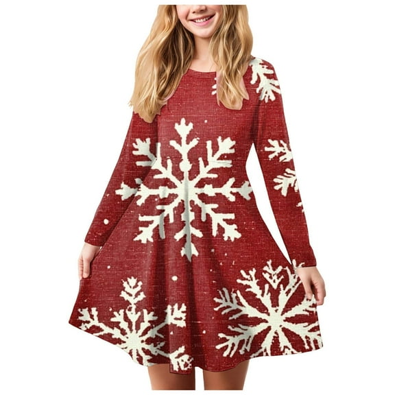 Gubotare Christmas Dress Teen Plaid Girls Dress Design Casual Dresses for Kids Size 15-16(Light Pink,15-16 Years)