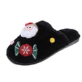 thumbnail image 1 of Gubotare Christmas Gifts for Women Women Perfect Soft Plush Comfy Warm Slip-On Slippers fo Women Indoor fluffy House Slippers for Women and Men Non-slip Fuzzy Flat Slides Size 6.5 (Black,6.5), 1 of 6
