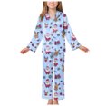 thumbnail image 1 of Gubotare Christmas Gifts for Girls Little Boys Pajama Pjs Jammies Kids 2 Piece Sleepwear Clothes Size 7-8 (Light Blue,7-8 Years), 1 of 9