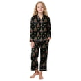 thumbnail image 1 of Gubotare Christmas Gifts for Kids Girls Pajama Set Pack of 2 | Kids Pink & Grey Graphic Long Sleeve Top & Long Leg Bottoms Size 7-8 (Black,7-8 Years), 1 of 6