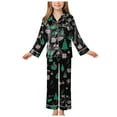 thumbnail image 1 of Gubotare Christmas Pajamas Big Boy Long Sleeve Pajama Set,Comfy Nightwear Soft Loungewear,Family Matching Pjs Set Size 13-14 (Dark Blue,13-14 Years), 1 of 9